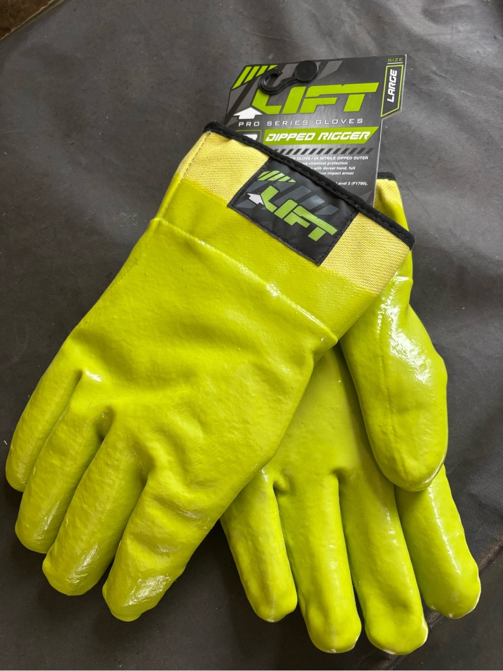 LIFT Dipped Rigger Pro Series Gloves in High-Vis Yellow